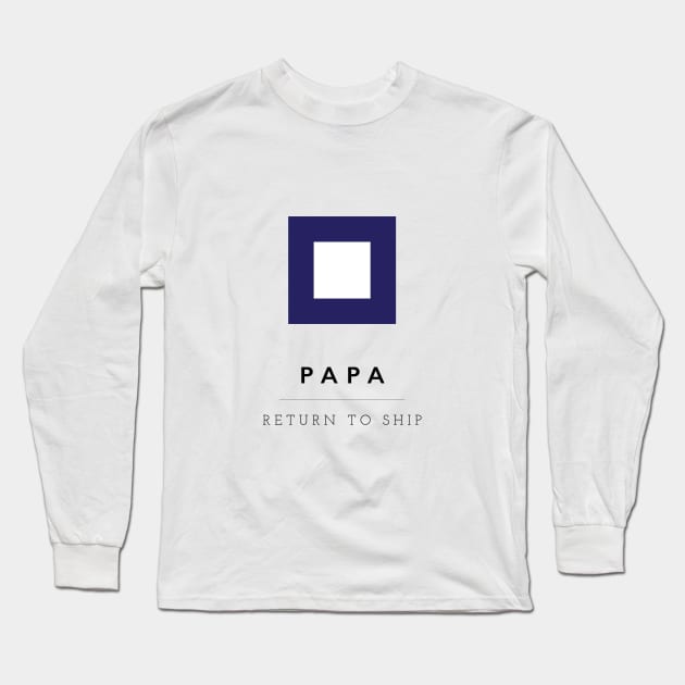 Papa: ICS Flag Semaphore Long Sleeve T-Shirt by calebfaires